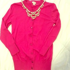 J.Crew Cardigan - NWOT - Hot Pink - Size XS